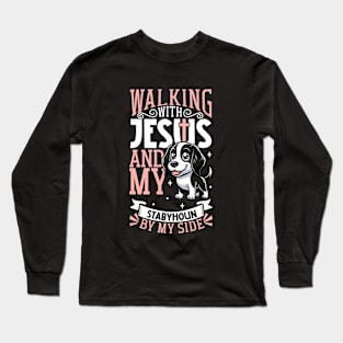 Jesus and dog - Stabyhoun Long Sleeve T-Shirt